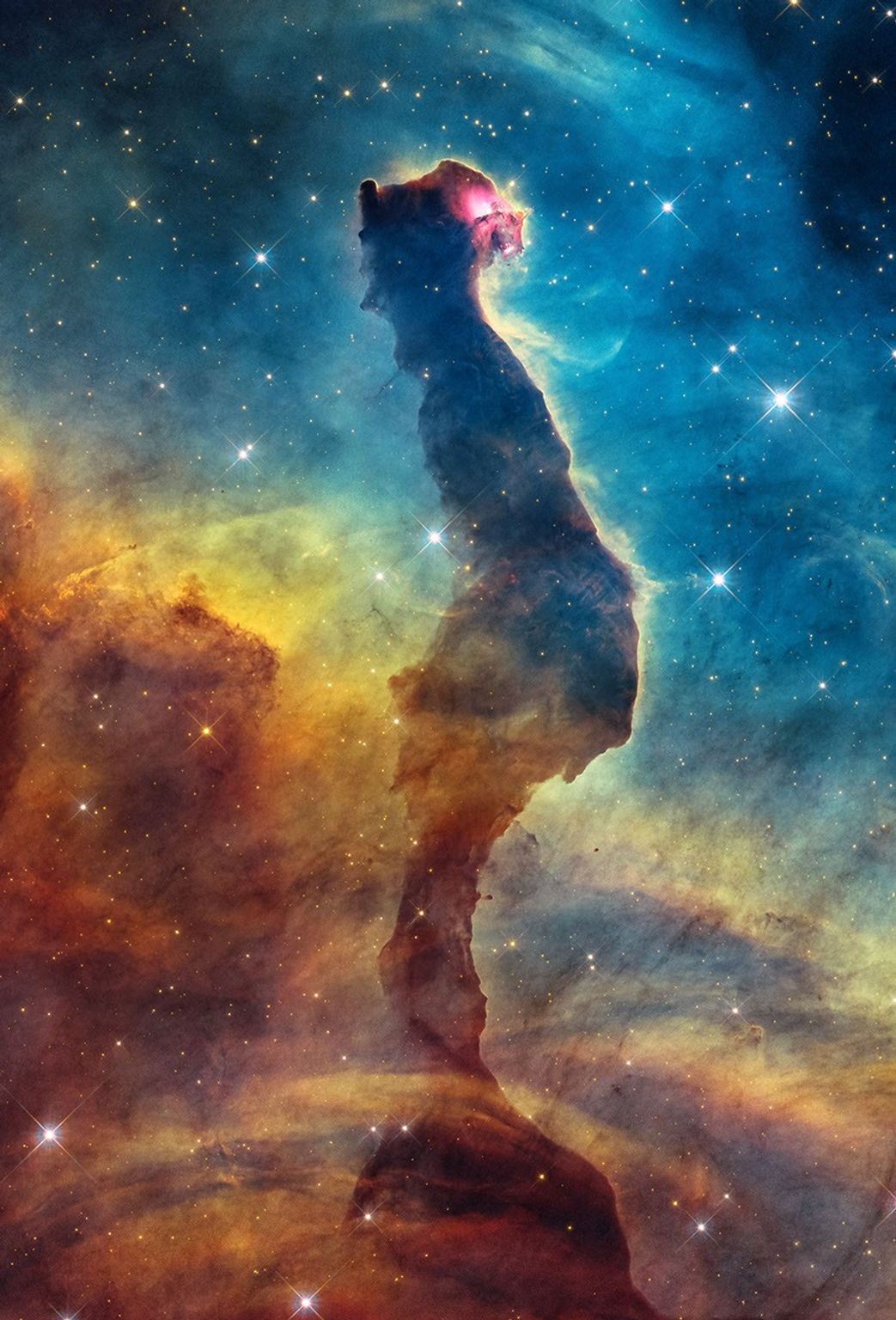 Hubble and Webb jointly image star-forming region in the Carina Nebula
